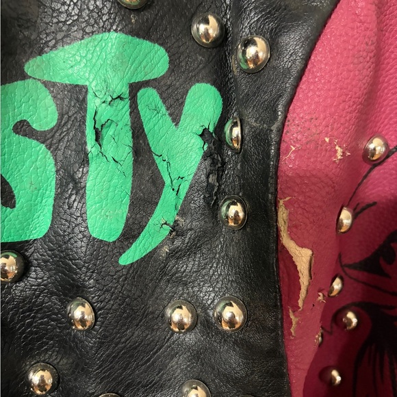 Vibrant Studded Leather Jacket - Picture 10 of 15